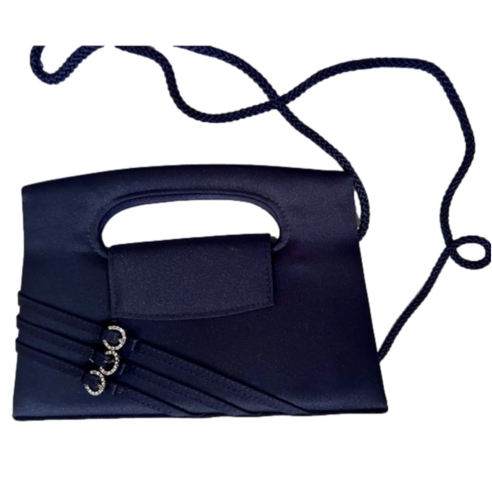 Valerie Stevens Vintage navy blue  Mini Bag clutch wristlet